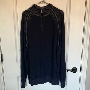 BKE Athletic Fit Navy Zip Up Sweater.